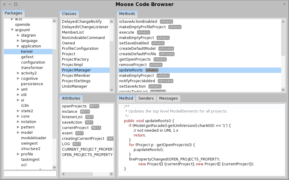 Moose-code-browser
